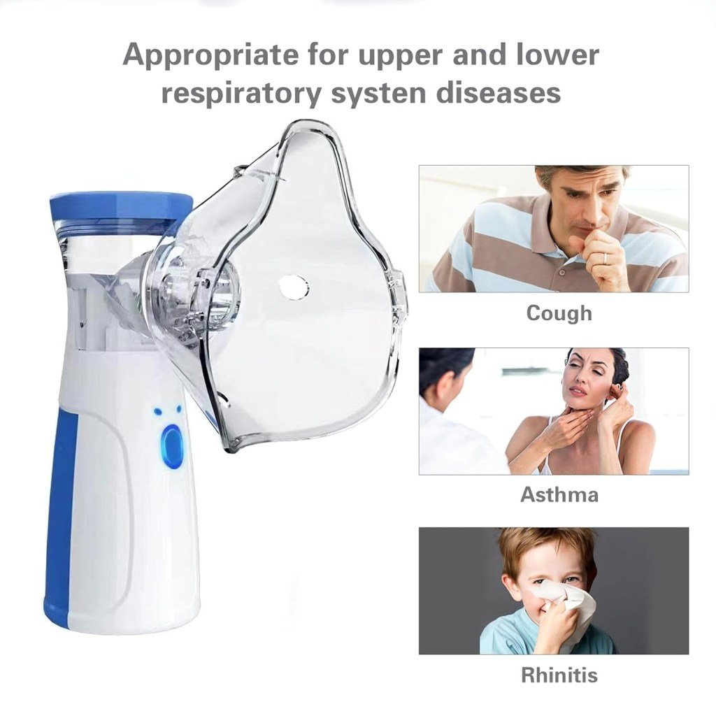 Pack Of 1 Portable Mesh Nebulizer – AA Battery & USB-C Powered Respiratory Relief Anytime, Anywhere