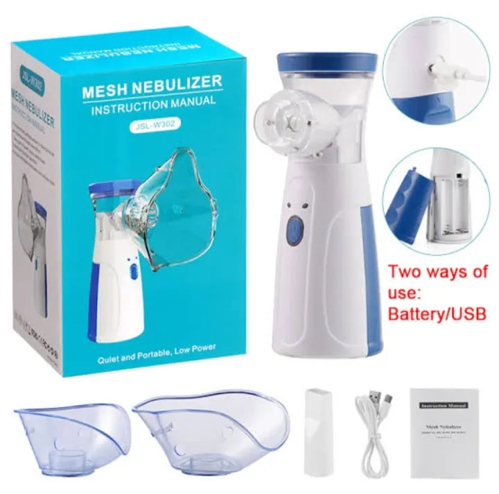 Pack Of 1 Portable Mesh Nebulizer – AA Battery & USB-C Powered Respiratory Relief Anytime, Anywhere
