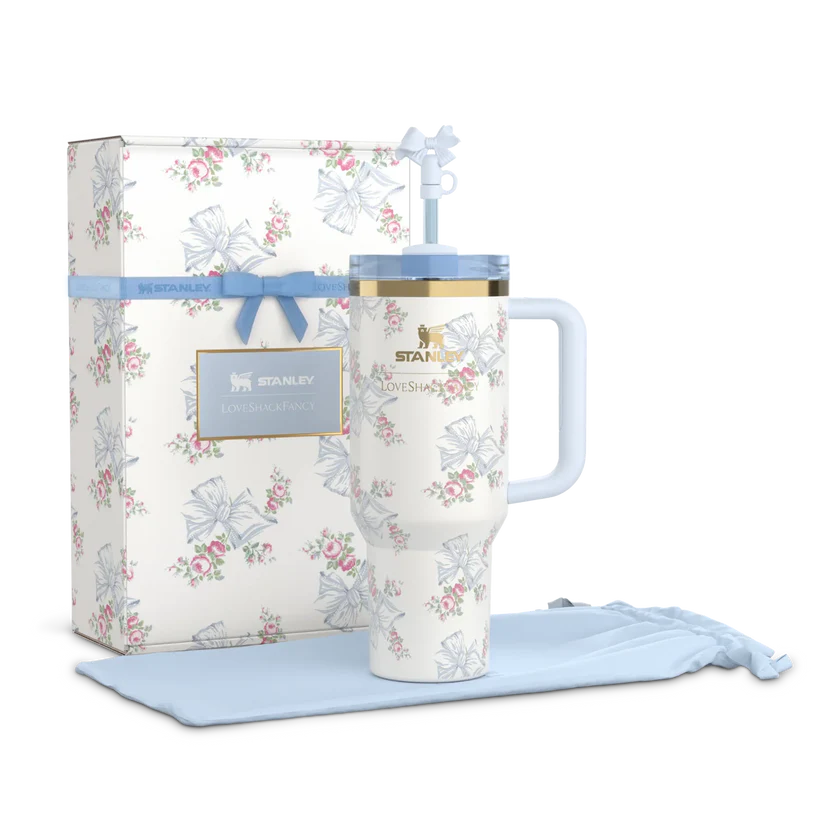 Stanley x LoveShackFancy Quencher 40oz - Beaux Blue (Gift Box)