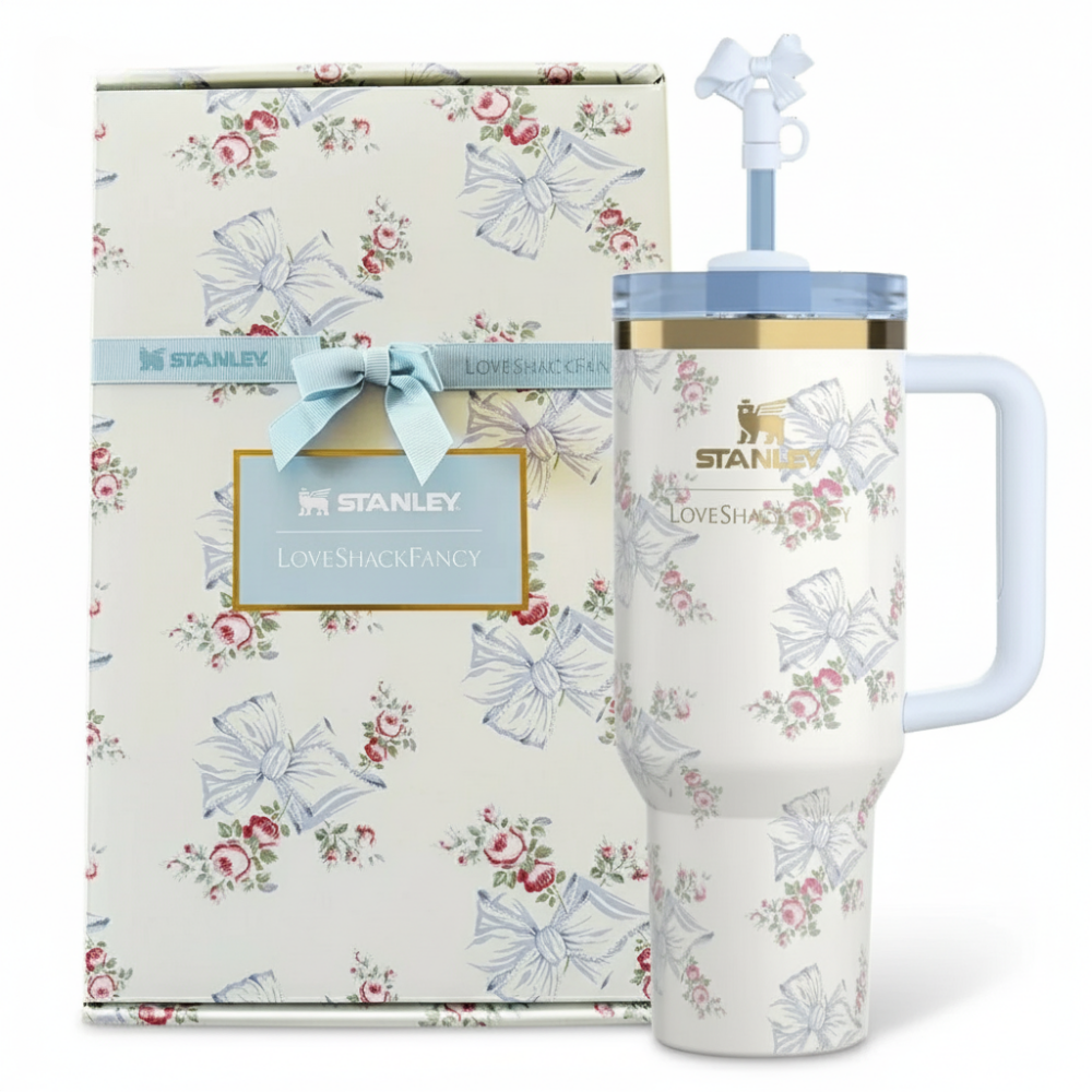 Stanley x LoveShackFancy Quencher 40oz - Beaux Blue (Gift Box)